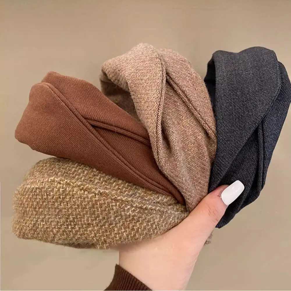 Korean Wide-brimmed Hair Headband Thickened Vintage Headbands Hoop Hair Accessories Girls Gift D260326