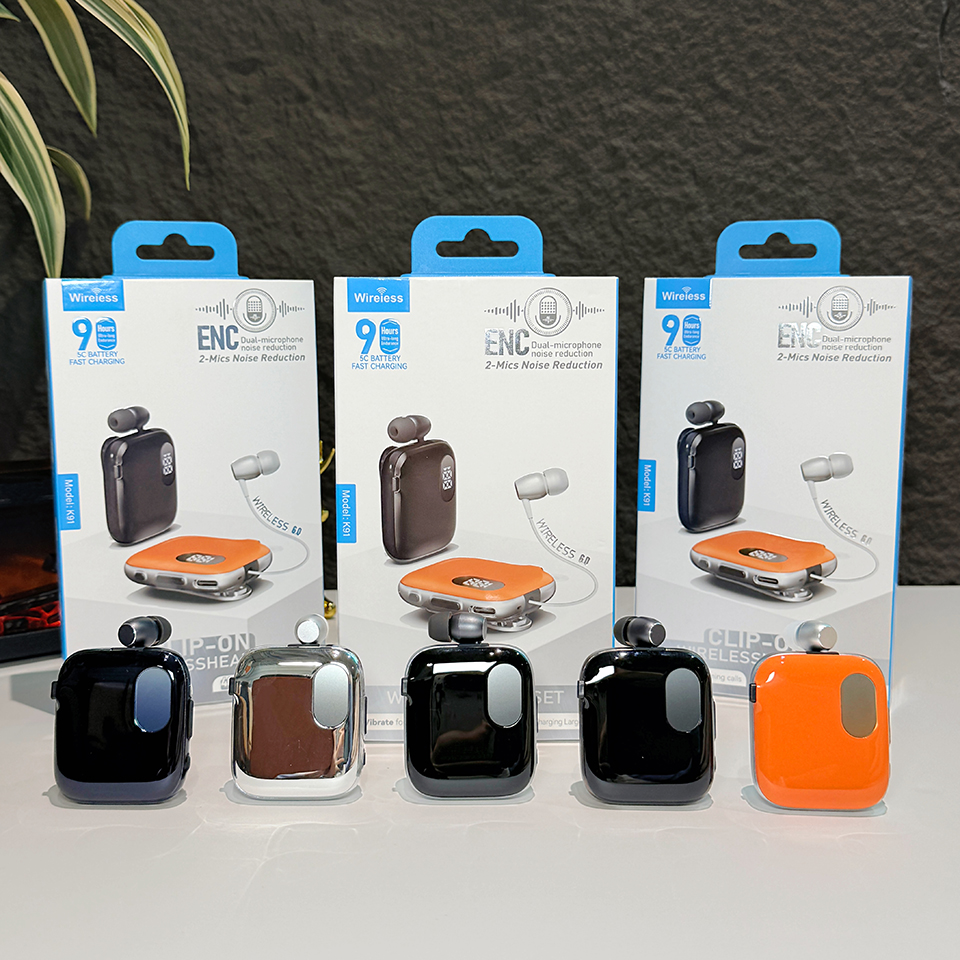 K91 TWS Wireless Earphones V6.0 Sports Earbuds with Digital Display HiFi Stereo Noise Cancelling Headset for iPhone 16 15 Samsung S24