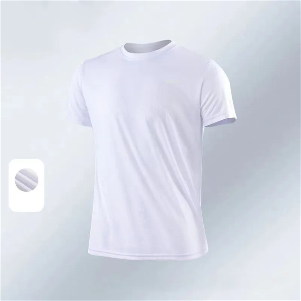 2026 Men's Quick Dry Short Sleeve Gym Running Moisture Wicking Round Neck T-Shirt Training Exercise Gym Sport Shirt Tops Lightweight