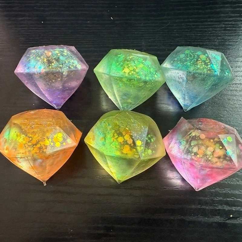 Glittering Diamond Needoh Ice Cubes Stress Vent Ball Slow Rebound Squeeze Toys Stress Relief Kids Adults Antistress Squishy Toy Z260326