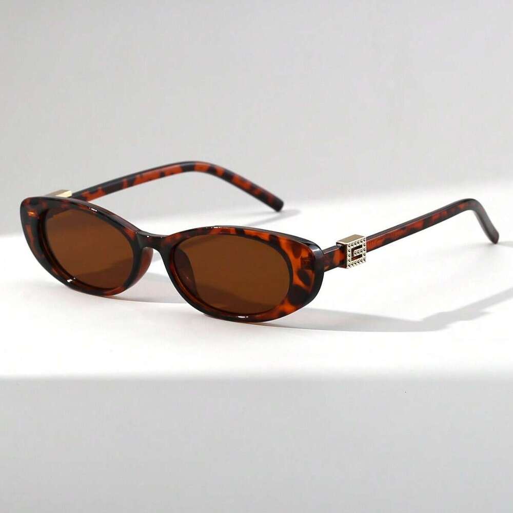 New oval shaped small frame cat eye ladies, high-end street style multifunctional men's UV protection sunglasses, fashionable sunglasses Y2K