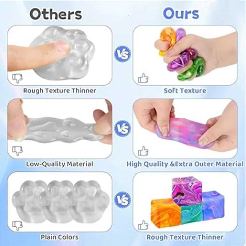 Needoh Ripple Ice Cube Maltose Decompression Toy Ice Cube Fidget Toys Squeeze Toy Anti-stress Sensory Toy Pinch For Kids Adults Z260326 - view 7
