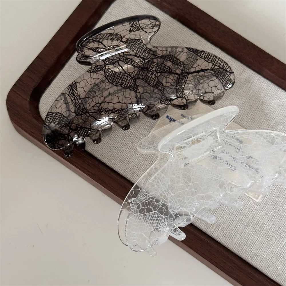 85CM New Korean Woman Senior Lace pattern Hair Claw Barrettes Girl Fashion Hair Clips Hair Headwear Hair Accessories Hairpins H260326