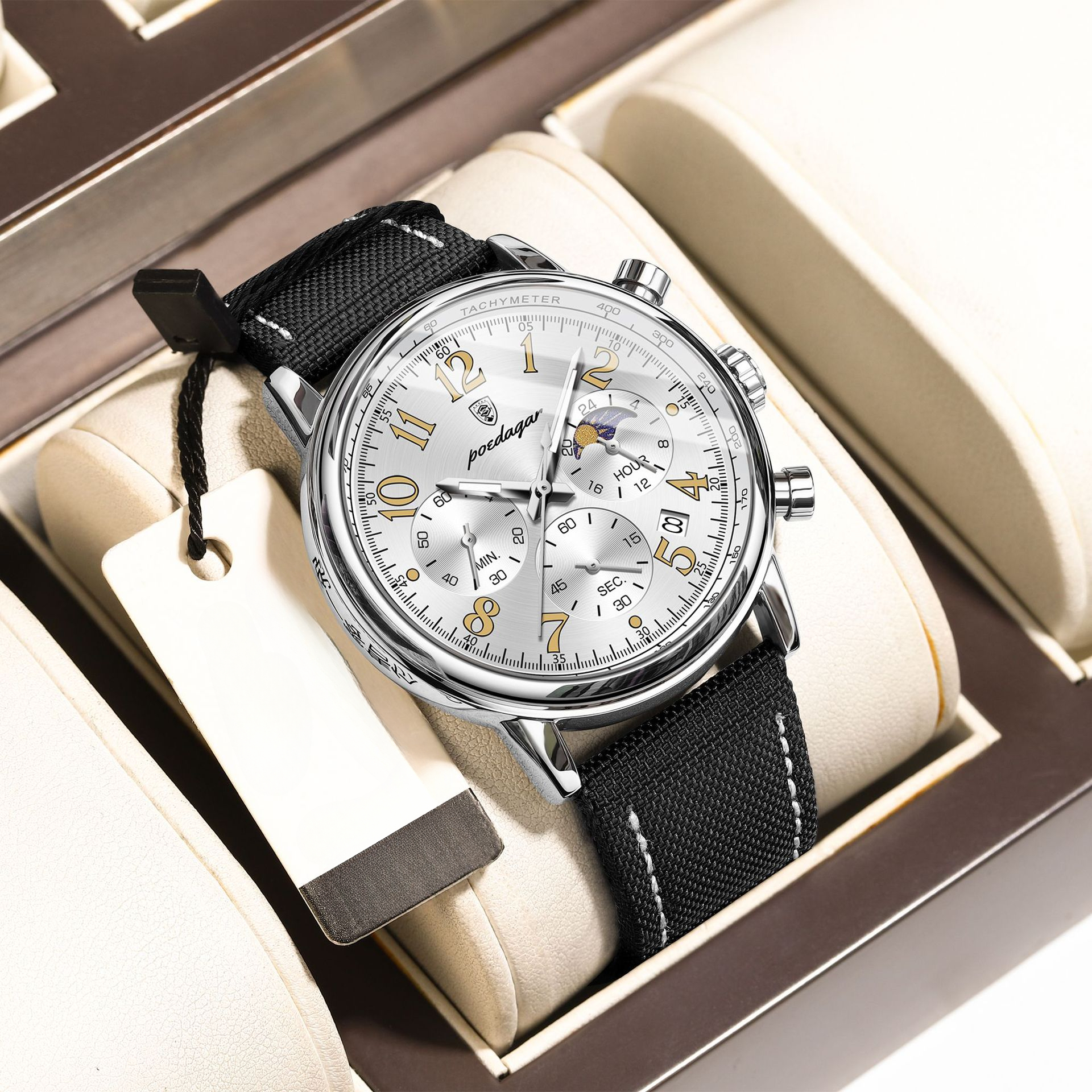 Swiss Brand Observation Chronograph Multi-function Luminous Quartz Men's Watch - Designer Watch - Business Watch - Luxury Fashion Watch