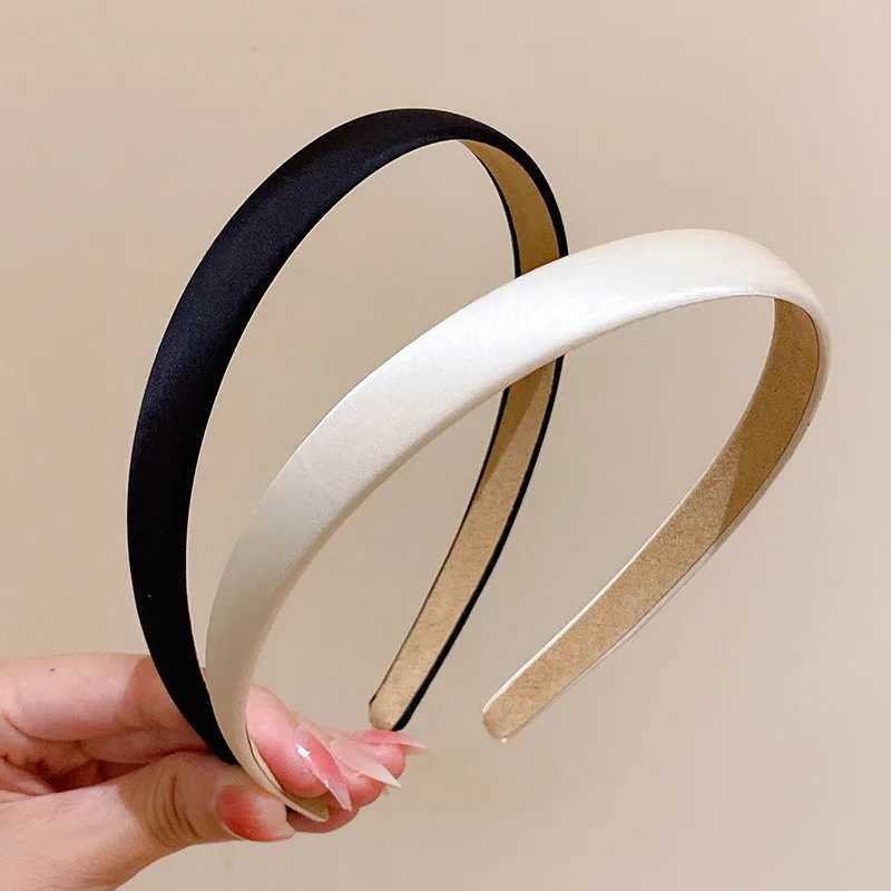 2pc 15cm Wide Retro Premium Satin Solid Hairbands Headbands for Women Girl Vintage for Party Gift Korean Hair Bands Accessories D260326