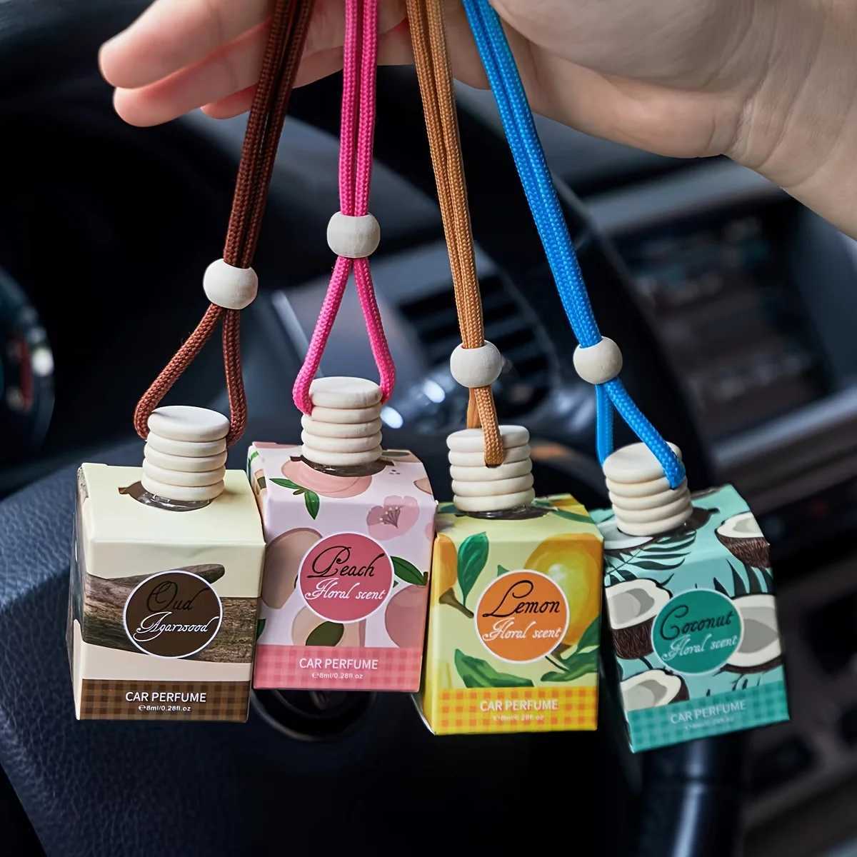 Car Air Freshener Mini Aromatherapy Essential Oil Odor Eliminator Kit Humidifier Gift Box Air Purifier Car Diffuser Long Lasti H260326