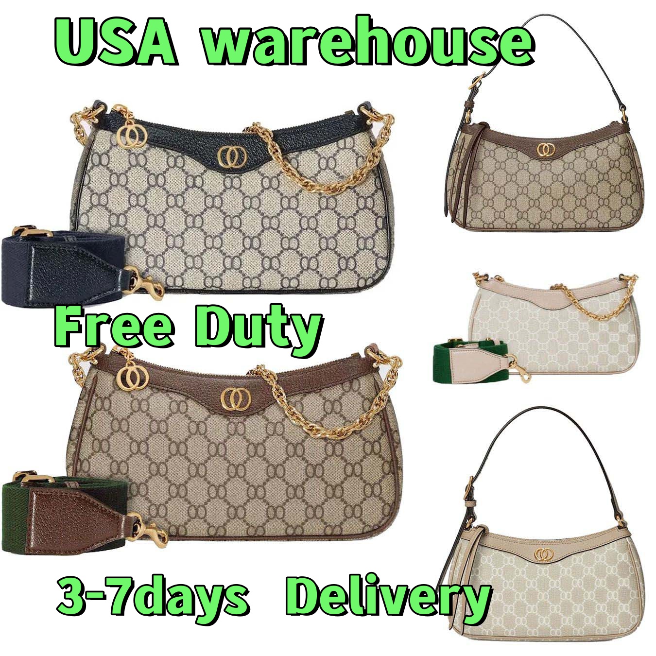 Designer Bag Ophidia Luxury Bag Shoulder Bag Women Purse Messenger Handbag High Quality Mini Bag Classic Chain Flap Bag CrossbodyBag Fashionable Wallet Bag