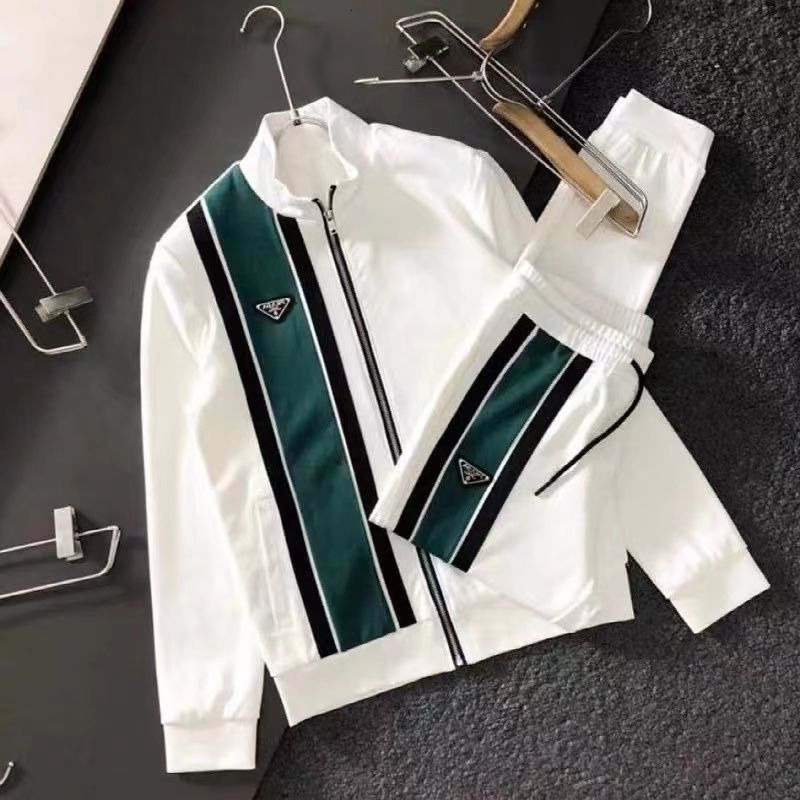 Luxury Brand Designer Clothes 2025 Light Luxury New Men's Casual Suit Jacket Trendy Jacket Long Pants Fashion Two-Piece Sports Suit