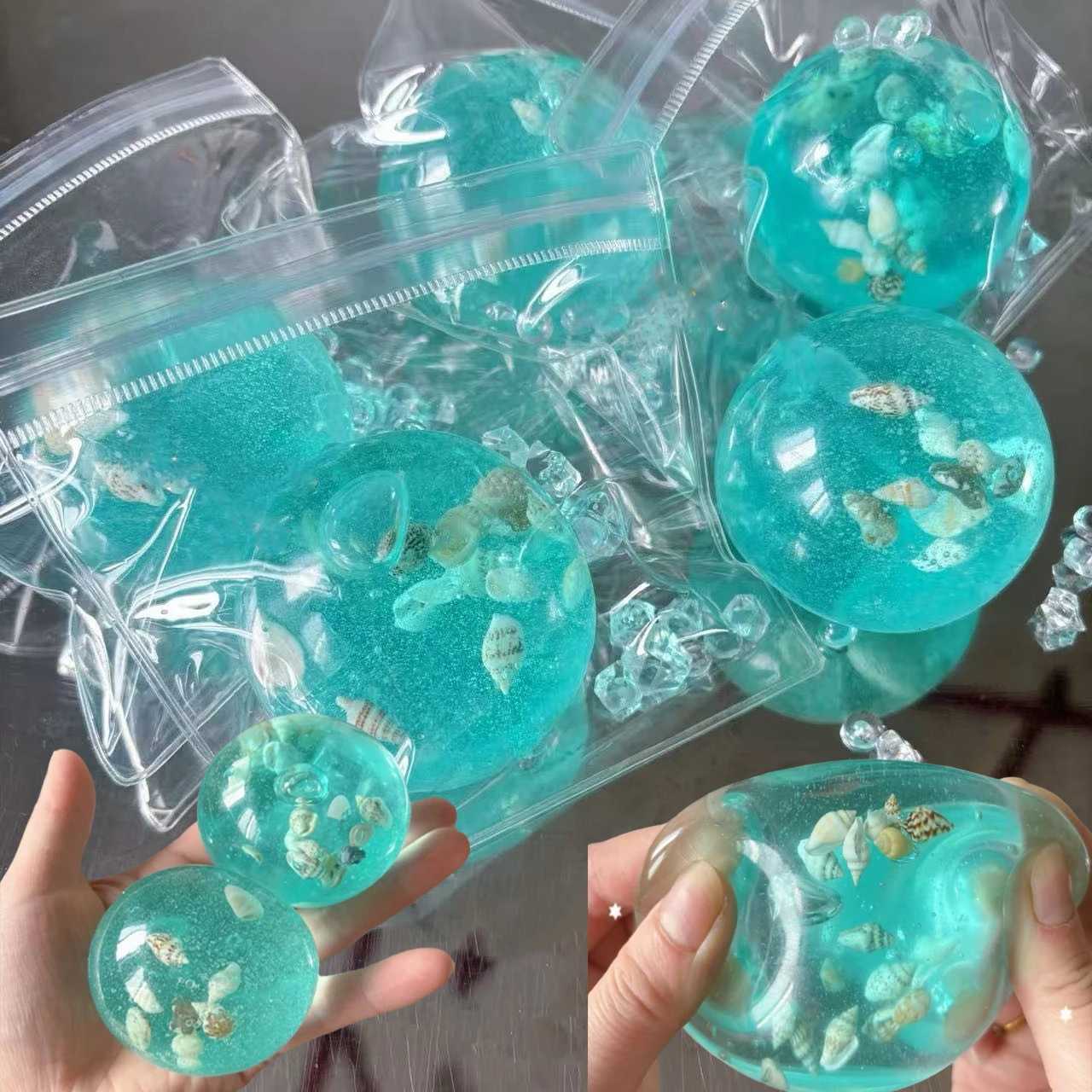 Adult Squishy Ocean Stress Balls Autism Sensory Toys for Stress And Anxiety Relief Maltose Water Ball Fidget Toys Bulk Gift H260326