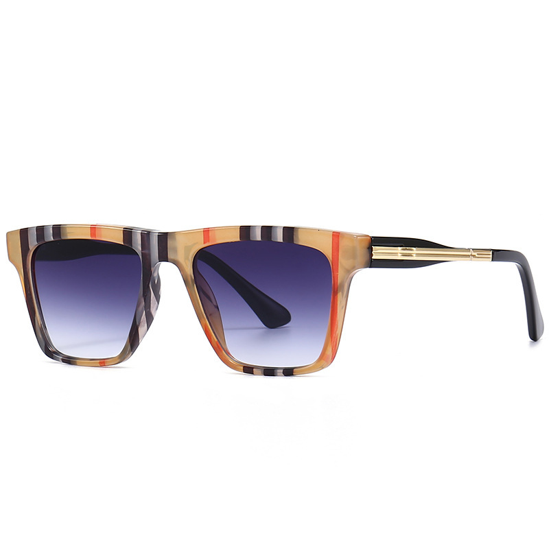 Luxury Brand Designer Sunglasses New Fashionable Sunscreen Plaid Women's Sunglasses Trendy High-End Fashion Sunglasses For Women