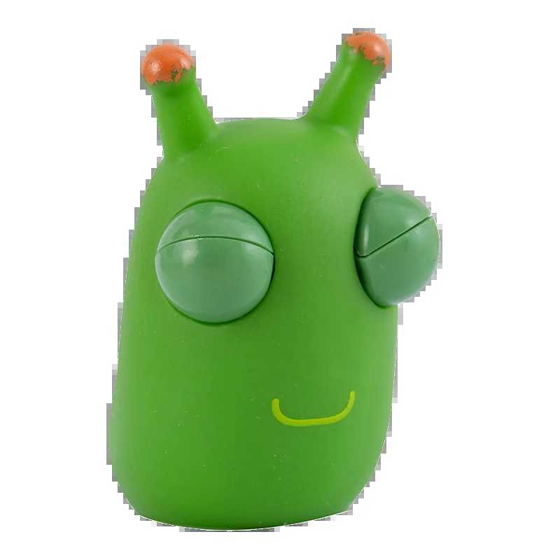 2Pcs Funny Eye Burst Squeezing Toy Green Eyes Caterpillar Pinch Toy Adult Children Fidget Toy Creative Stress Relief Toy H260326