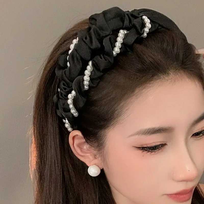 New Braided Cross Tie Hair Hoop Ins Hair Clip Simple Girl Wide Edge Headband D260326