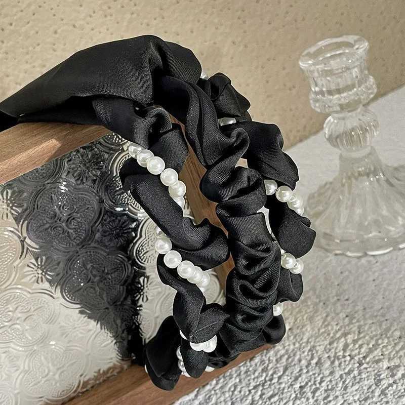 New Braided Cross Tie Hair Hoop Ins Hair Clip Simple Girl Wide Edge Headband D260326