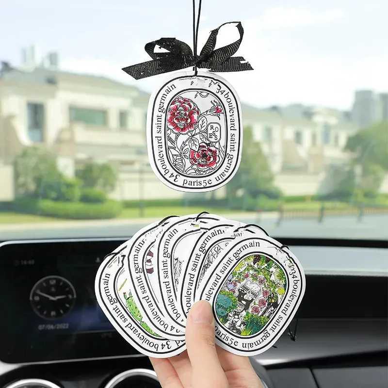 4pcs/lot car fragrance fresh car fragrance pendant car perfume lasting fragrance air freshener ribbon H260326