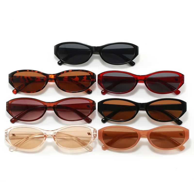 3pcs New Trend Small Oval Punk Sunglasses Women Fashion Gradient Lens Shades Eyewear Retro Rivets Sun Glasses Frame UV400 D260326
