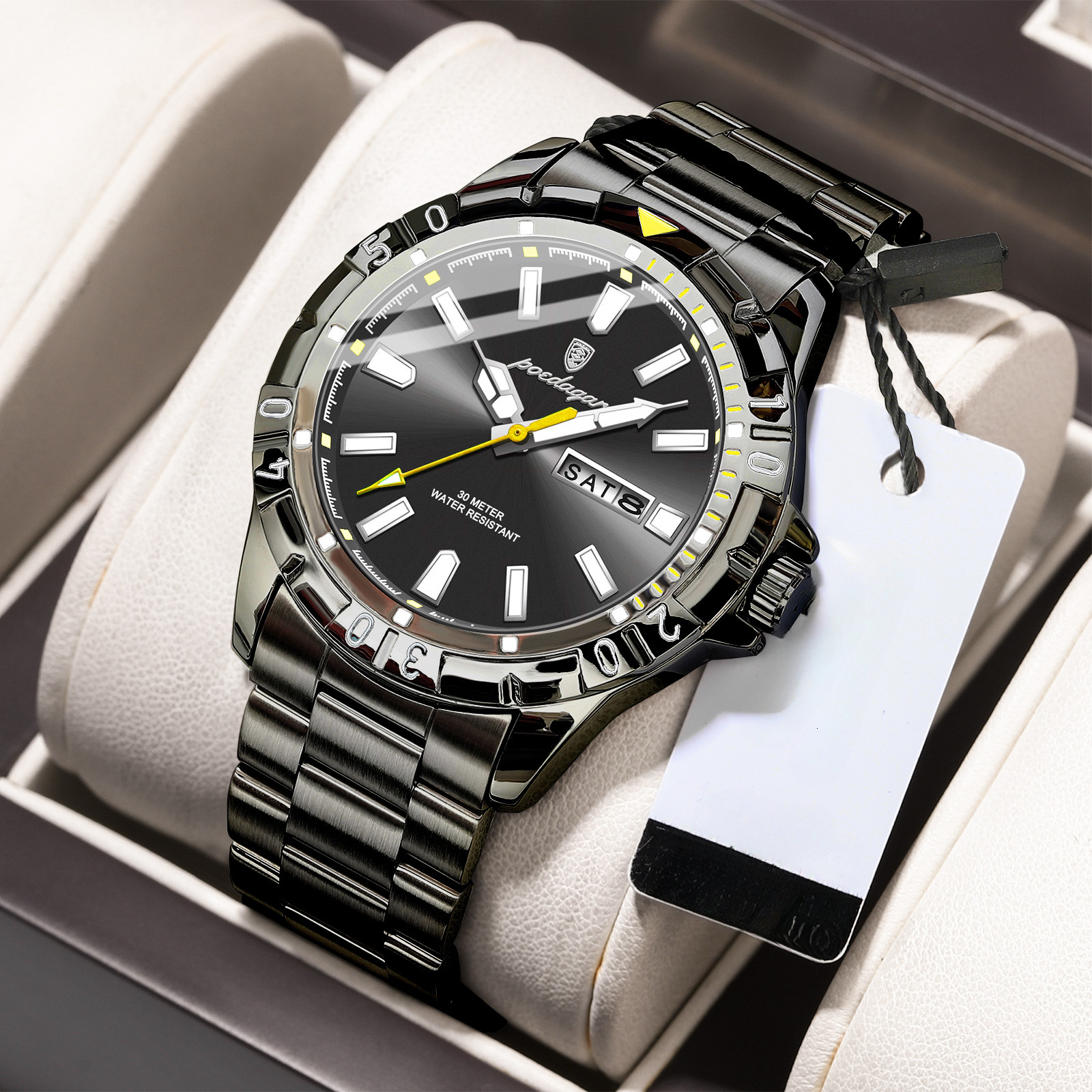 Dual-calendar Men's Watch Green Diver's Style - Fashionable And Trendy Quartz Watch Designer Watch Business Watch Outdoor Sports Watch