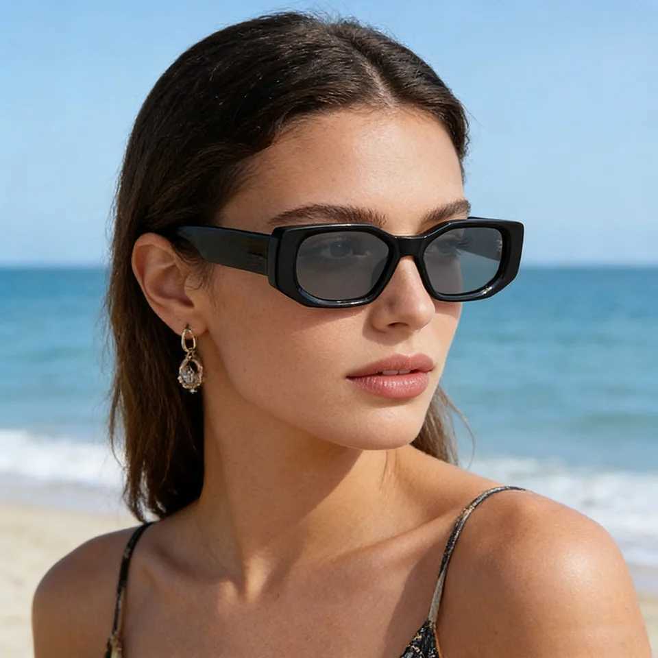 Ruiao 2026 new black classic retro designer branded concave irregular thick frame men women fashion sunglasses D260326