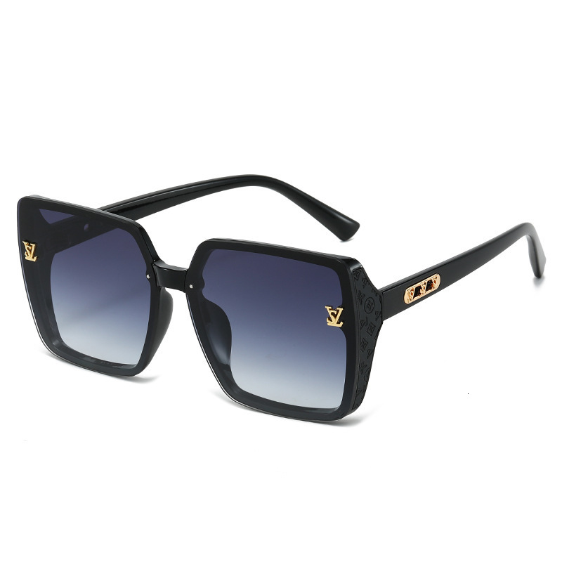 Luxury Brand Designer Sunglasses Lei Jia Unisex LS Sunglasses Fashionable Commuting Square Leather Uv400 Two-Tone Sunshade Glasses