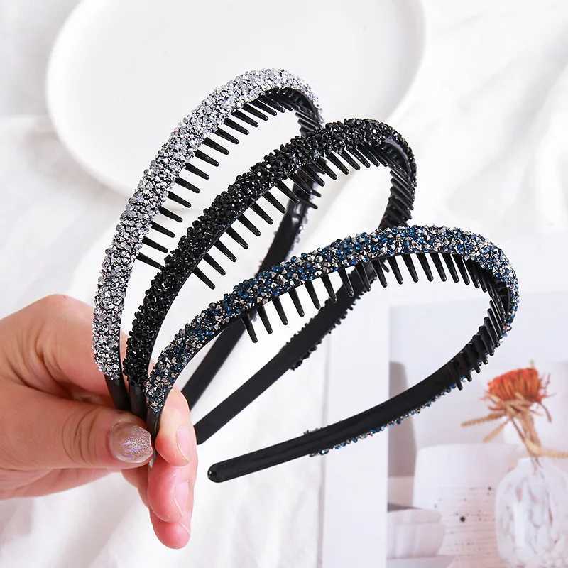 Rhinestone Non-slip Hair Band High Cranial Crown Broken Hair Finishing Headband Face Wash Versatile Hair Accessories D260326