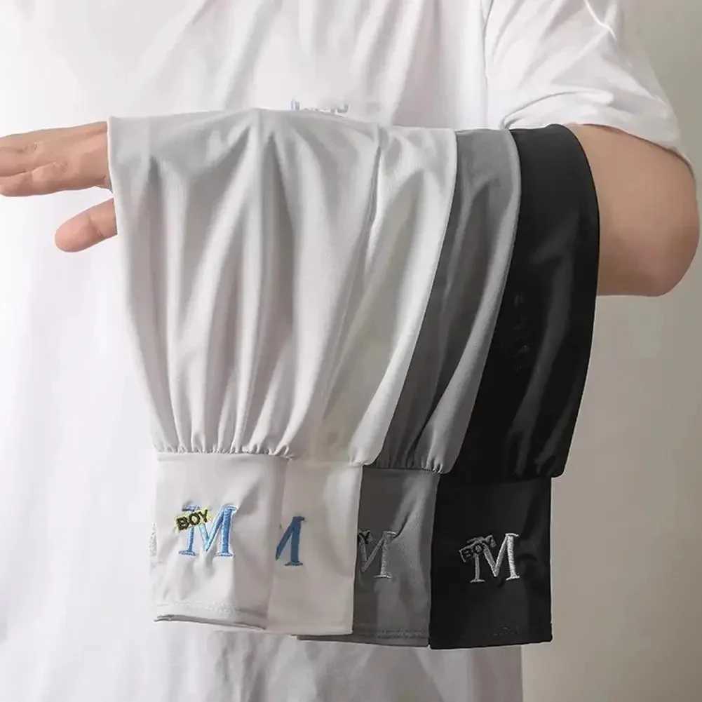 Mens Ice Silk Sun-protective Sleeves Arm Cover for Driving Riding Outdoor Sports UV Guard Cool Arm Sleeves D260326