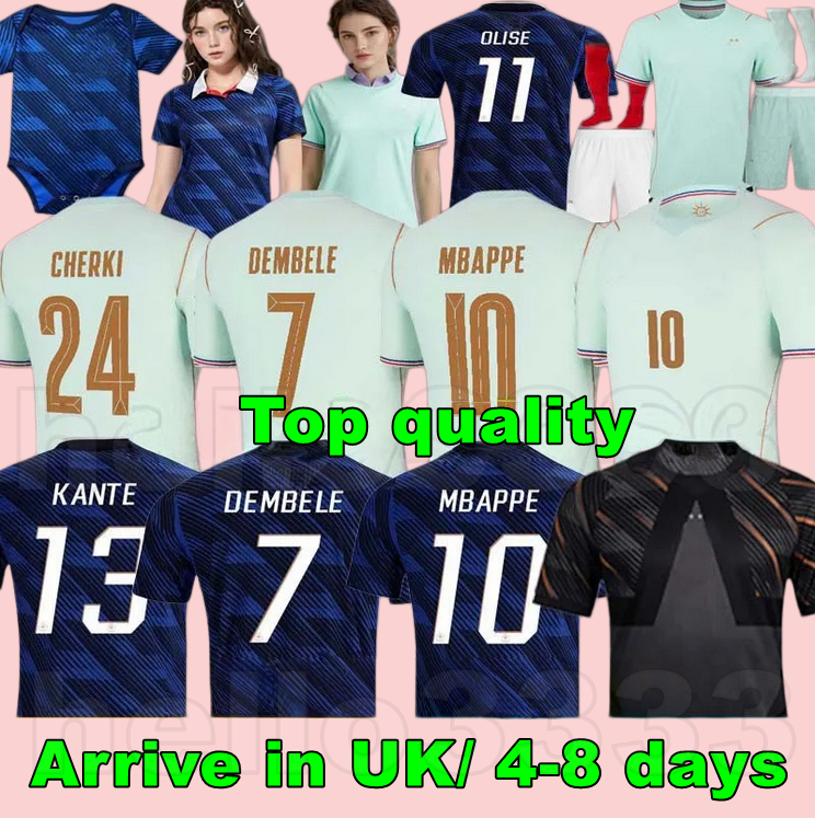 Top maillot france french soccer jersey 26 27 MBAPPE BARCOLA OLISE EKITIKE 2026 DEMBELE Maillots de football shirt maillot de foot Men kids kit enfants 120th RUGBY set