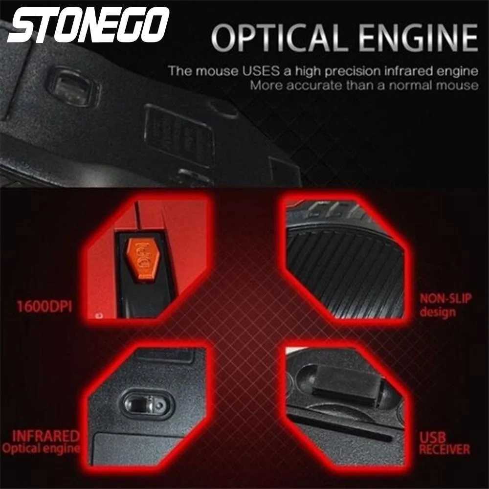 24GHz Wireless Ergonomic Gaming Mouse Ultra Slim Optical USB Receiver Laptop PC Adjustable DPI D260327