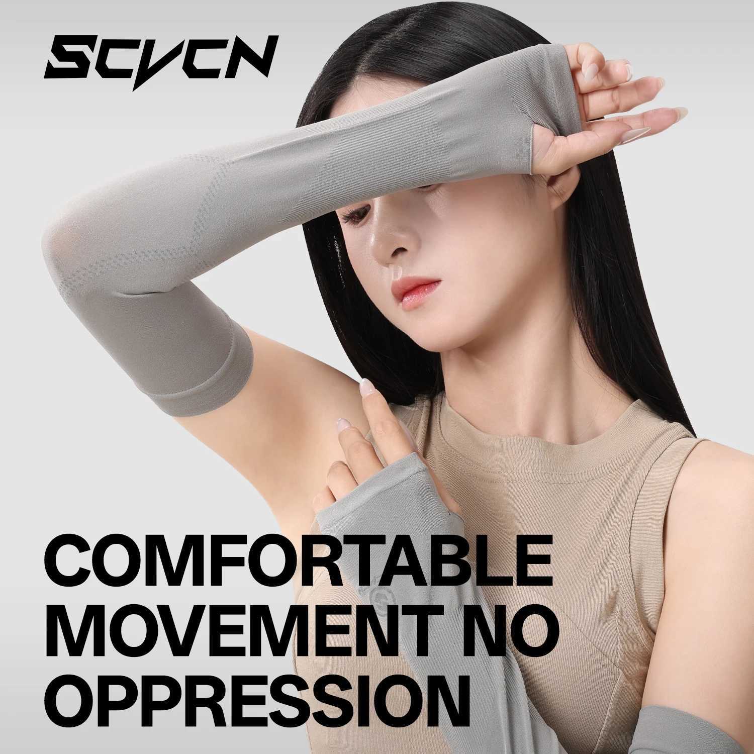 SCVCN Cycling Arm Sleeves Ice Fabric Anti-UV Sunscreen Running Sleeve Outdoor Sport Cycling Arm Summer UPF 50 Men Women Sleeves D260326