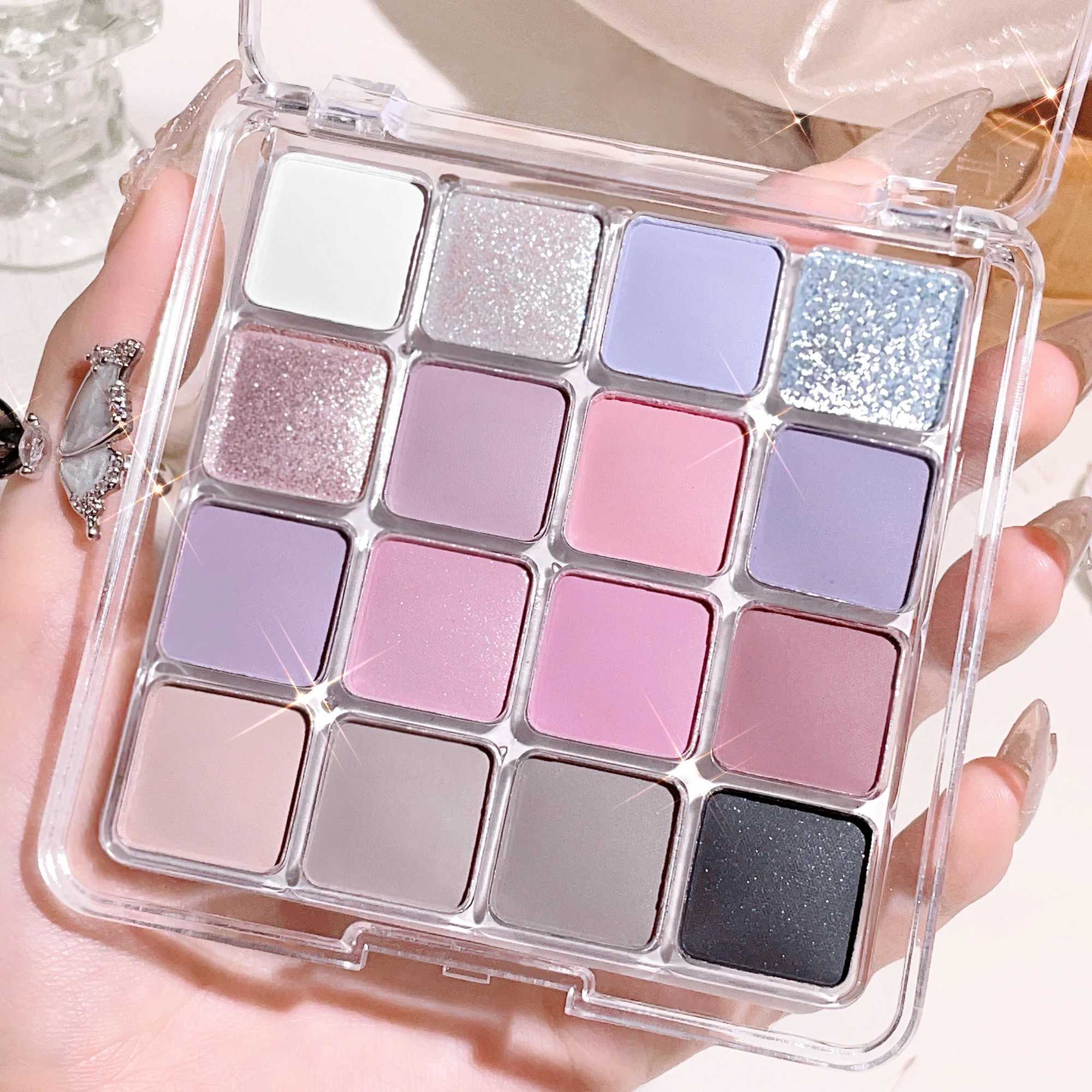Sixteen-color sunset magic eye shadow plate pearl matte earth color Korean makeup eye shadow H260327