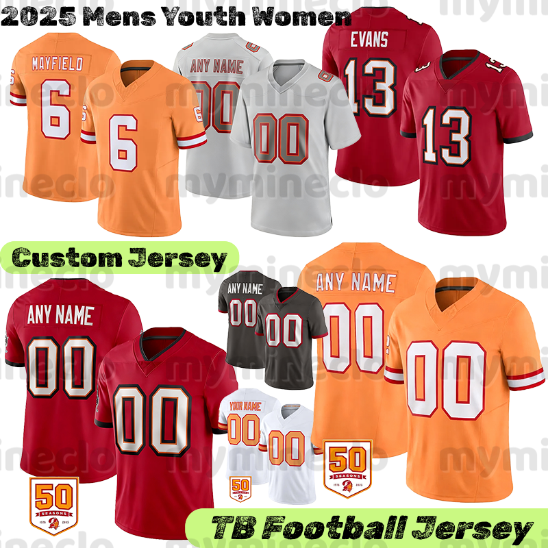 Tampa Bays BuccaneersJersey 6 Baker Mayfield Mike Evans Chris Godwin Emeka Egbuka Tom Brady Game jersey Antoine Winfield Jr. Vea Diaby Wirfs Irving football jerseys