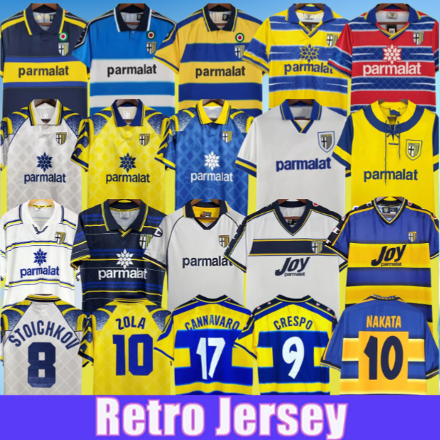 1999 2000 Parma Calcio Retro soccer Jersey Classic 1998 95 97 99 00 BAGGIO CRESPO CANNAVARO Vintage Football shirt STOICHKOV THURAM 01 02 03 888888