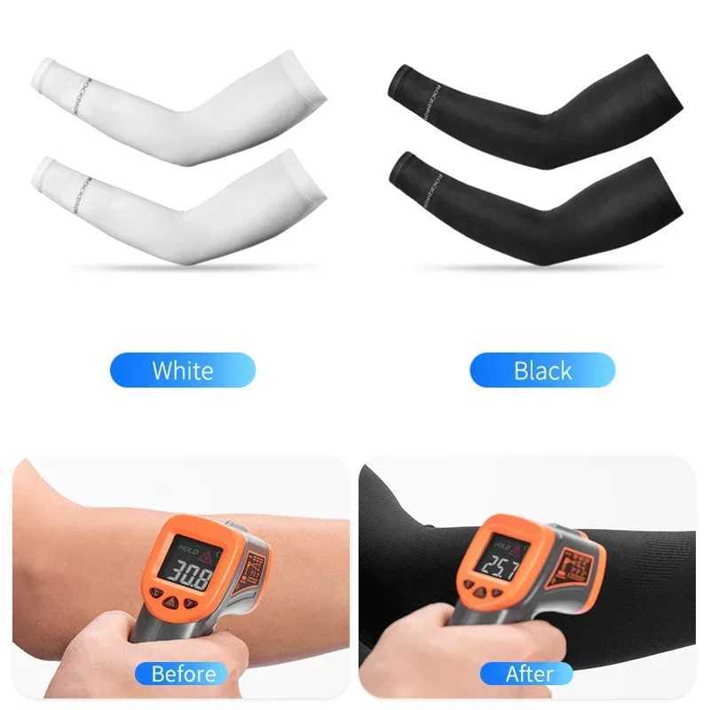ROCKBROS Arm Sleeves Running Fishing Accessories Sunscreen Arm Cover Summer Cool Nylon Sleeves Outdoor Sports Cycling Equipment D260326