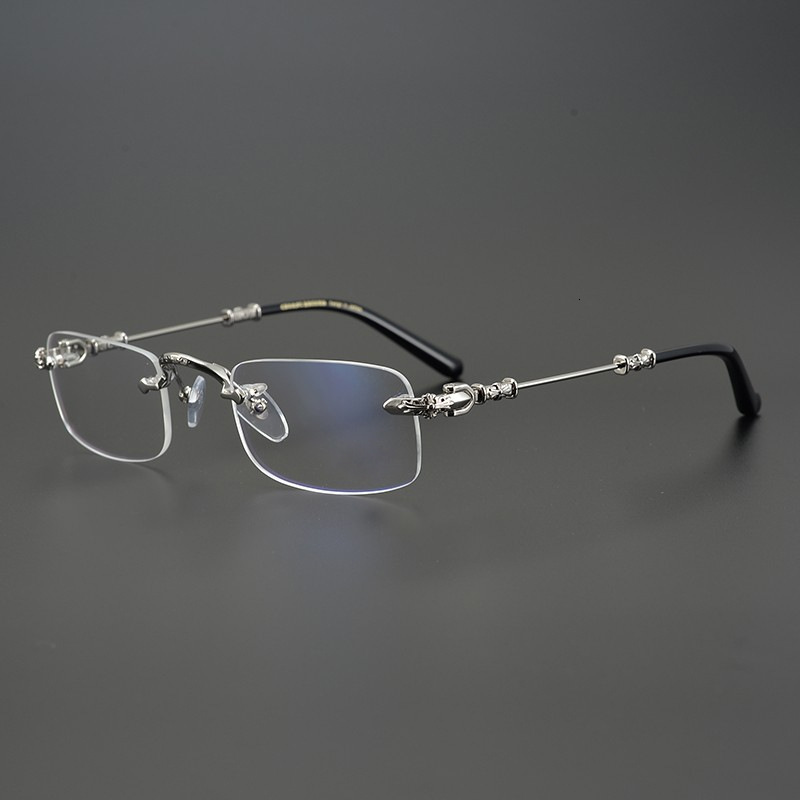 Luxury Brand Designer Sunglasses New Fashion High-Definition Reading Glasses Anti-Blue Light Non-Prescription Glasses Metal Frame Eyeglasses For Women