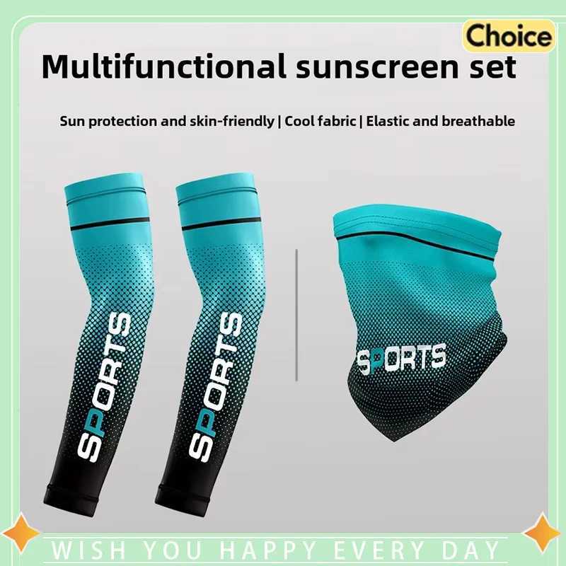 Men Ice Silk Cooling Arm Sleeves UV Sun Protection UPF50 for Cycling Motorcycle Fishing Outdoor Breathable Arm Guards Summer D260326