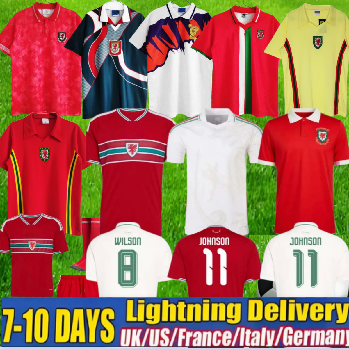 2026 2027 World Cup Wales soccer jerseys JAMES BALE 26 27 Men kids kit Home fans player Welsh football shirts JOHNSON N.WILLIAMS RODON T.ROBERTS CABANGO LEVITT
