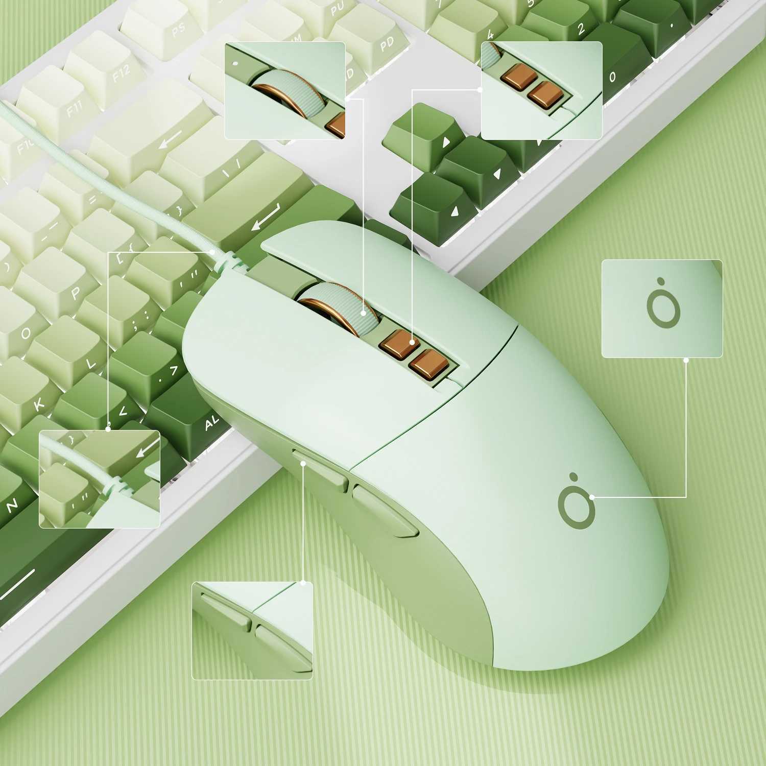 EWEADN G309 Wired Gaming Mouse Rechargeable Silent Ergonomic for Office Laptop Desktop PCeSports Comfortable Versatile D260327