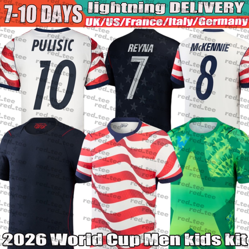 2026 PULISIC MCKENNIE Football Jersey 26 27 ERTZ ALTIDORE PRESS WOOD MORGAN LLOYD 2025 2026 America Football Shirt United States Camisetas USA USMNT PLAYER Men Kits