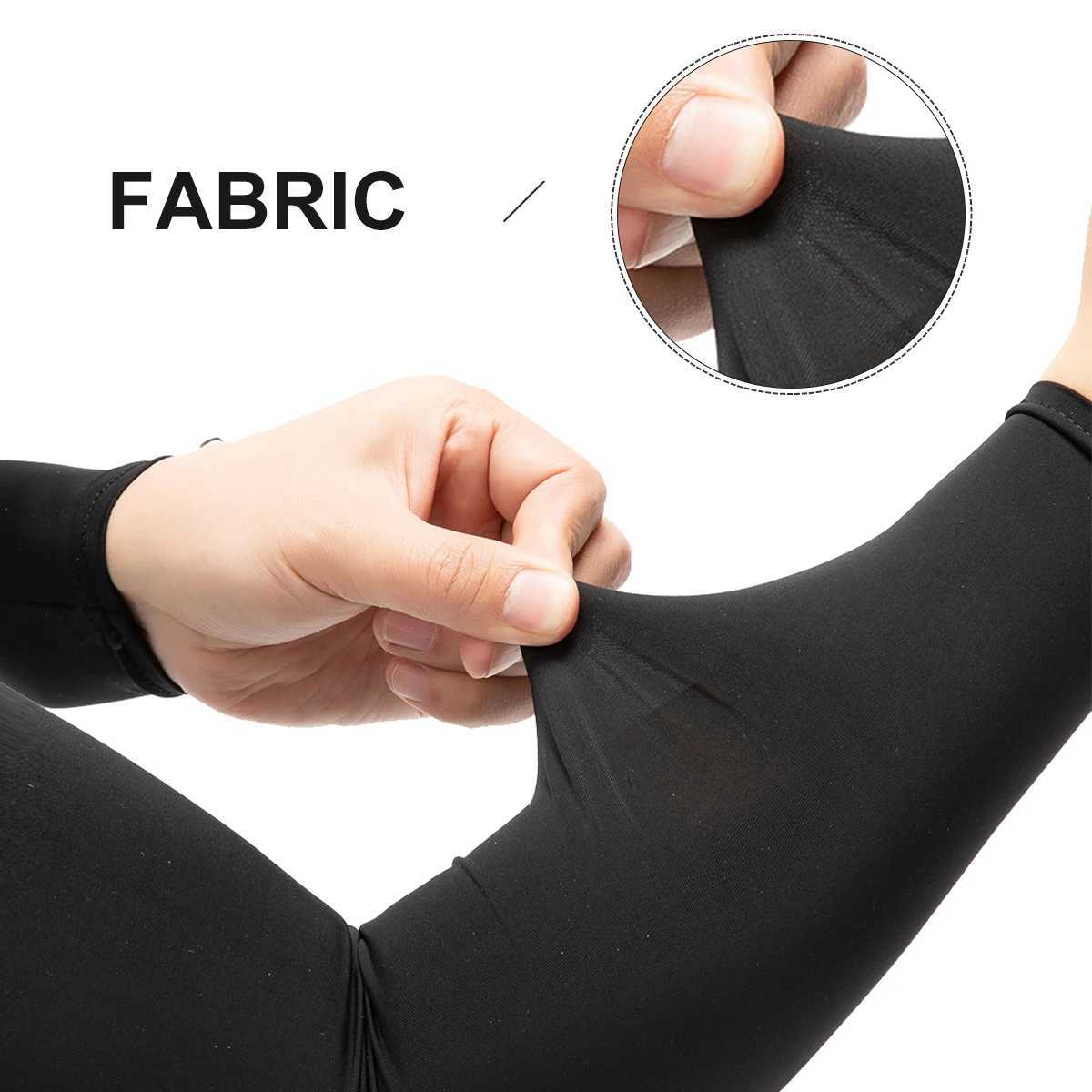 A pair of Outdoor Sports Ice Silk Sun Protection Fitness Cycling Quick-drying Breathable Ice Sleeves for Cycling and Fishing D260326