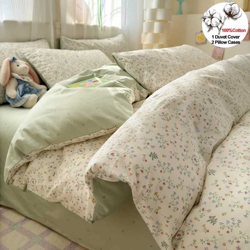 100 Cotton Duvet Cover Set Bedding Set 1 Duvet Cover 2 PillowcasesBreathable HypoallergenicTwin/Full/Single/Double/220x240 H260327