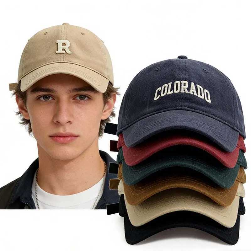 Vintage Letter Embroidered Baseball Trendy Peaked Hat Outdoor Sun Protection For Men And Women M260327