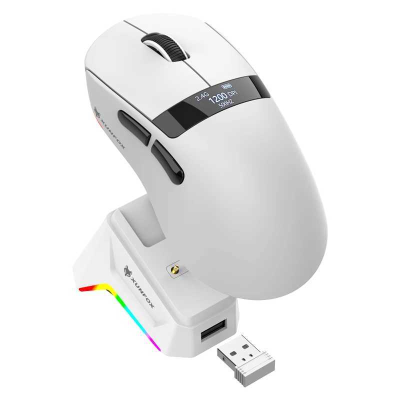 59g Superlight Wireless Gaming Mouse with Magnetic RGB Charging DockBT/24G Wireless/Wired Mouse 22000 DPI5 Programmable Butt D260327