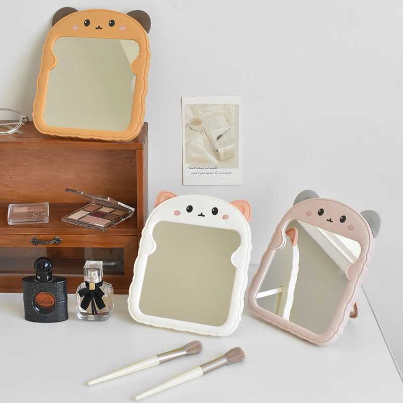 Mini Travel Mirror Portable Irregular Dorm Kawaii Mirror White Aesthetic Creative Espejo Maquillaje Luz House Accessories H260327