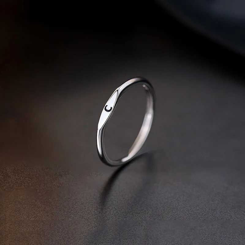 New 925 Sterling Silver Letter Ring Charm Personality Simple Style Woman Ring Birthday Gift for Friends Exquisite Jewelry H260327