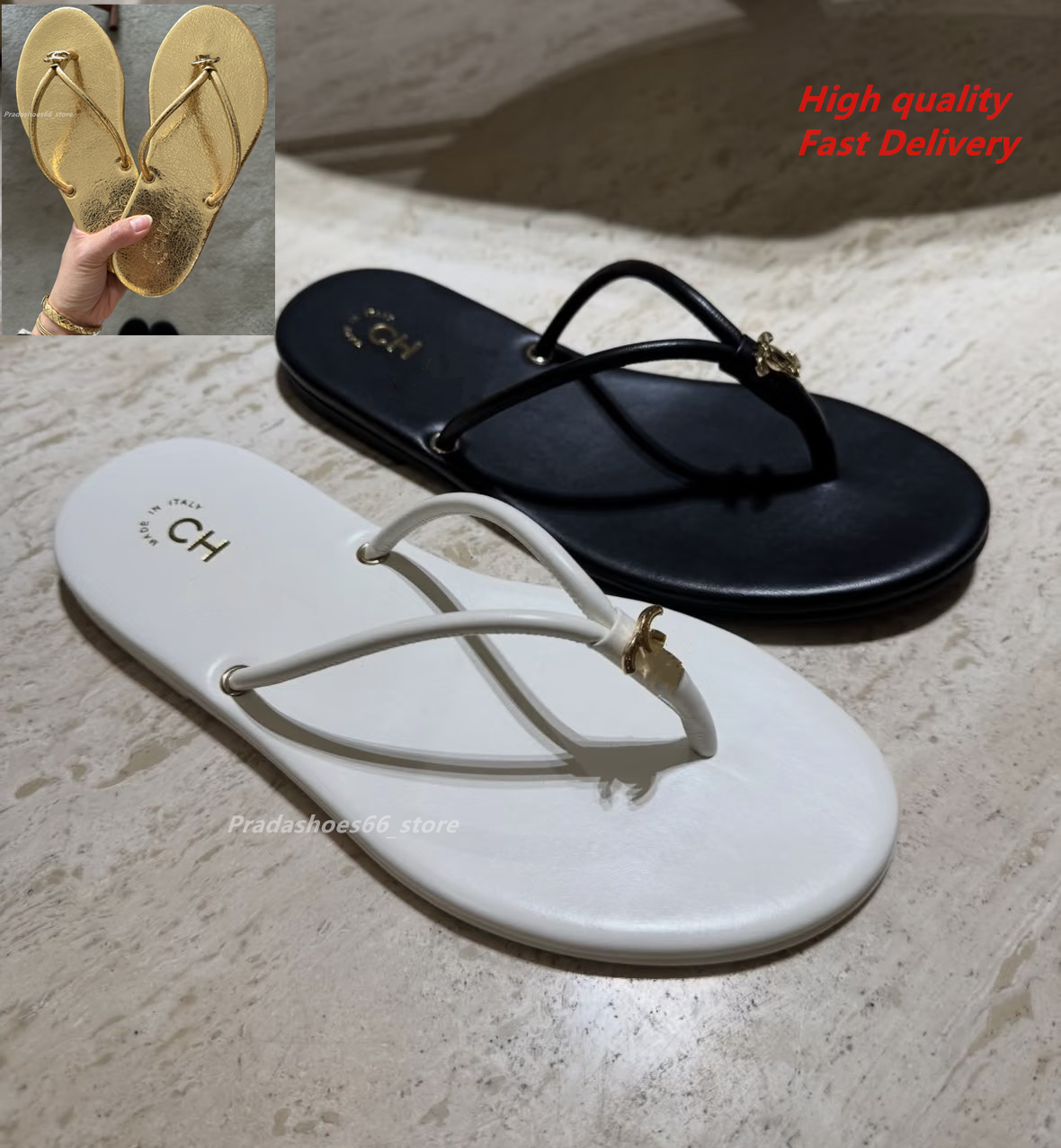 2026 New Luxury Designer Summer Flip flops Classic Fashion Women Slippers Leather torys Beach Flats Slide Cd Sandals Flaps Tories Miller Shoes thong c strap cha Dway