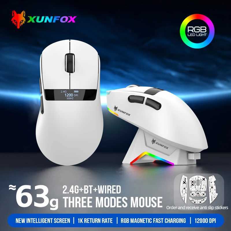 59g Superlight Wireless Gaming Mouse with Magnetic RGB Charging DockBT/24G Wireless/Wired Mouse 22000 DPI5 Programmable Butt D260327