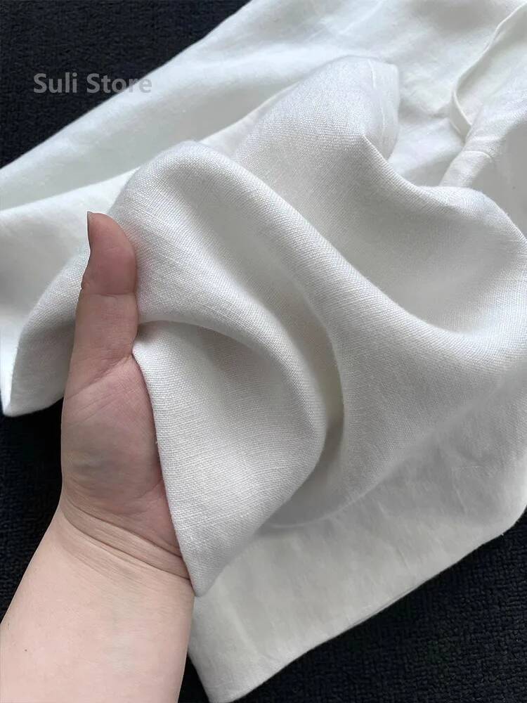 High Elastic Waist Cotton Linen Casual Pants Women's Style Small Size White Drawstring Loose Fit Trousers ddmysept