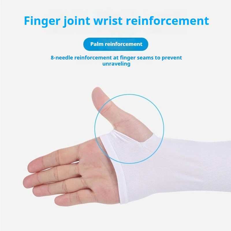 2Pairs Fashion Sun Ice Silk Sleeves Unisex Summer Sun Protection Arm Sleeves Suitable for Outdoor Riding Driving Fishing D260326