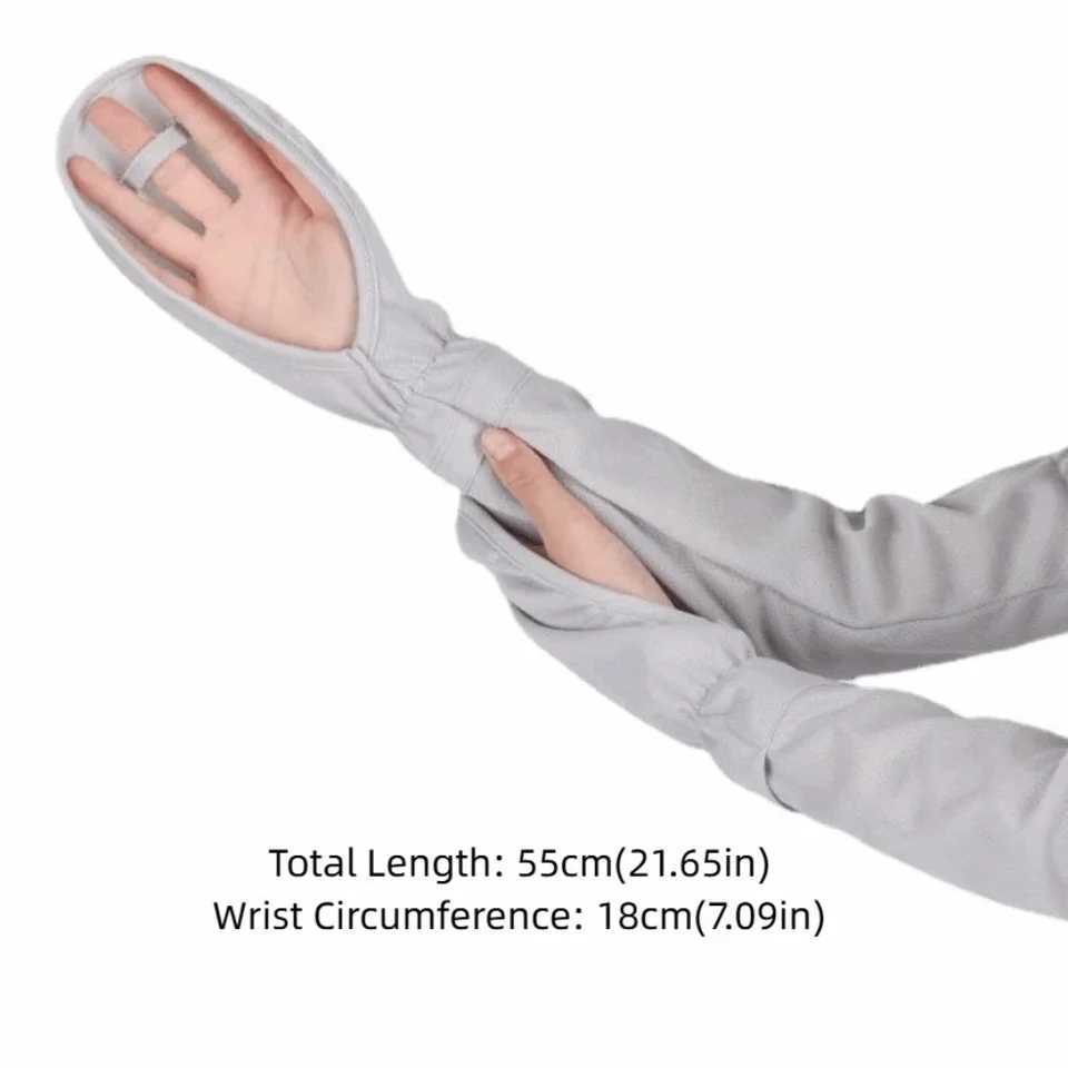 Simple Anti-UV Sun Protection Sleeves Breathable Sunscreen Cycling Arm Cover Loose Casual Ice Silk Sleeve Summer Use D260326
