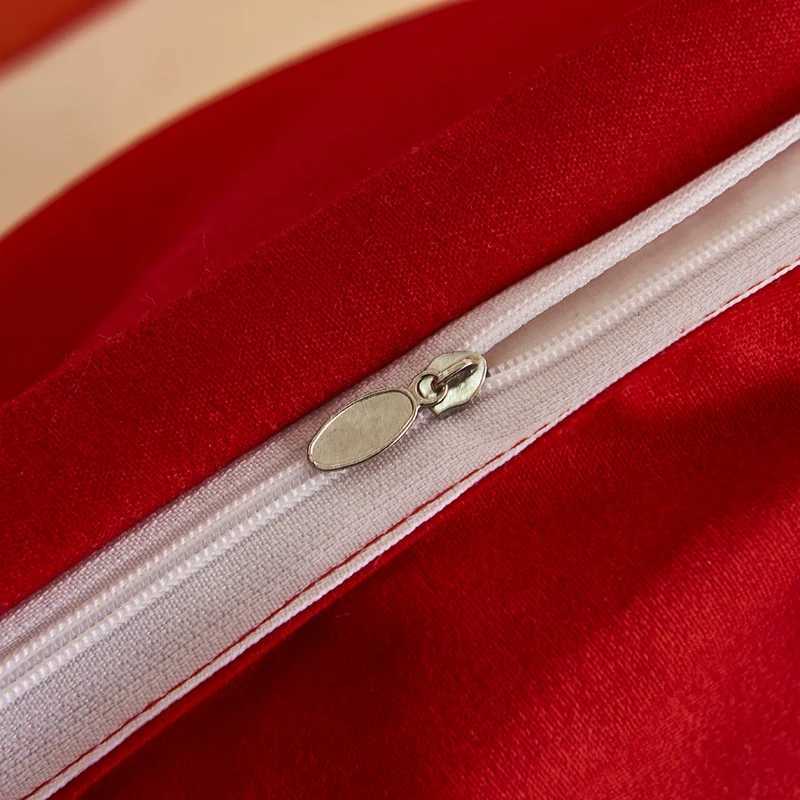 Single duvet cover Printed red quilt cover Thickened plant-cashmere cartoon multicolored bed cover 220x240 double bedding H260327