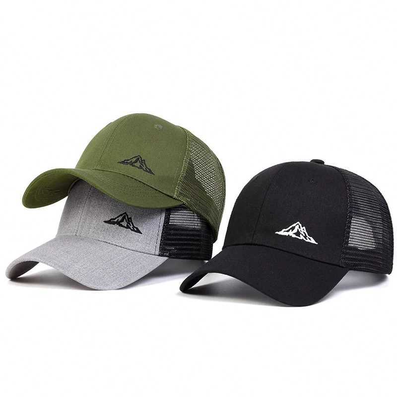Unisex Mountain Range Embroidery Baseball Net Caps Spring and Summer Outdoor Adjustable Casual Hats Sunscreen Hat M260327