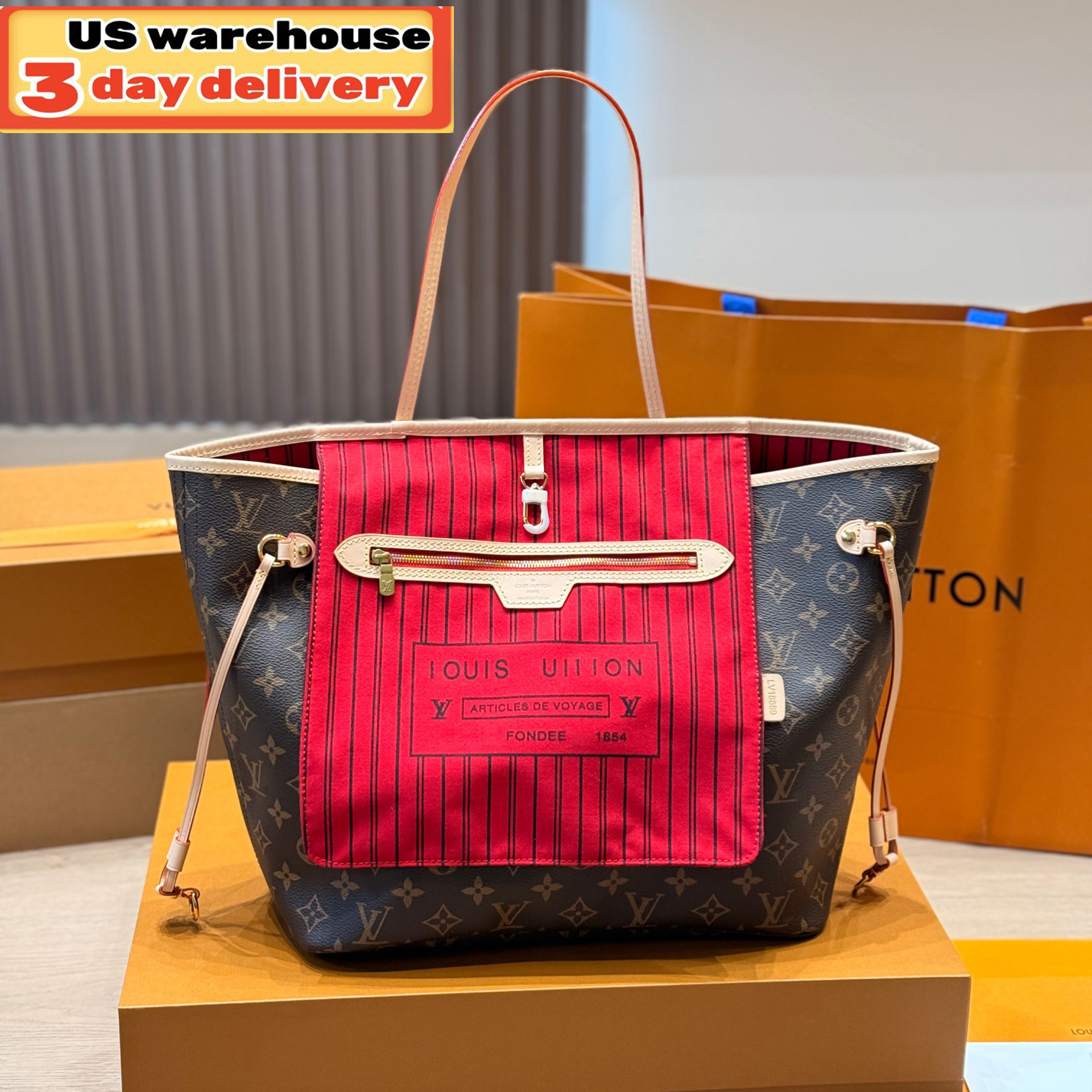 louis vittuon bag Luxury Bags Designer Bags Shoulder Bags Wallets Neverful Bags Tote Bags Women's Handbags Fashion Large Capacity Shopping Bags High-Quality bag